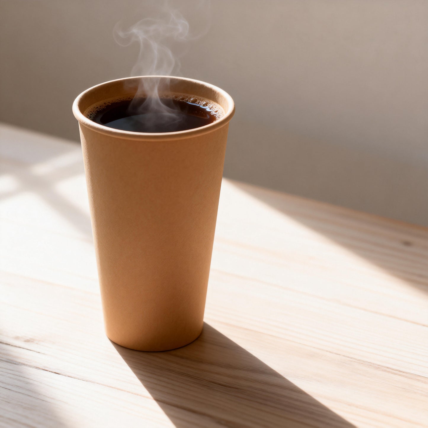 Manufacturer Wholesale Single Wall Thickened Kraft Paper Cups Disposable with Custom Logo for Hot & Cold Drinks