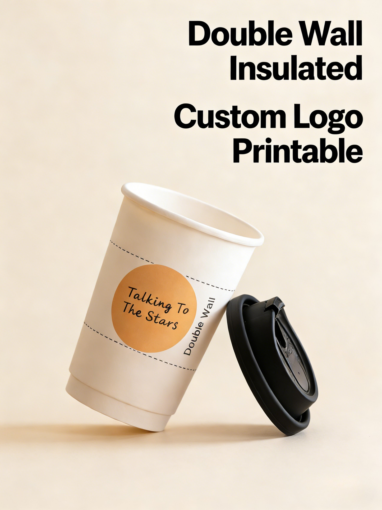 12oz Disposable Paper Cup FDA Approved Custom Heat-resistant Cost-effective for Commercial Cafe Coffee Takeaway Wholesale