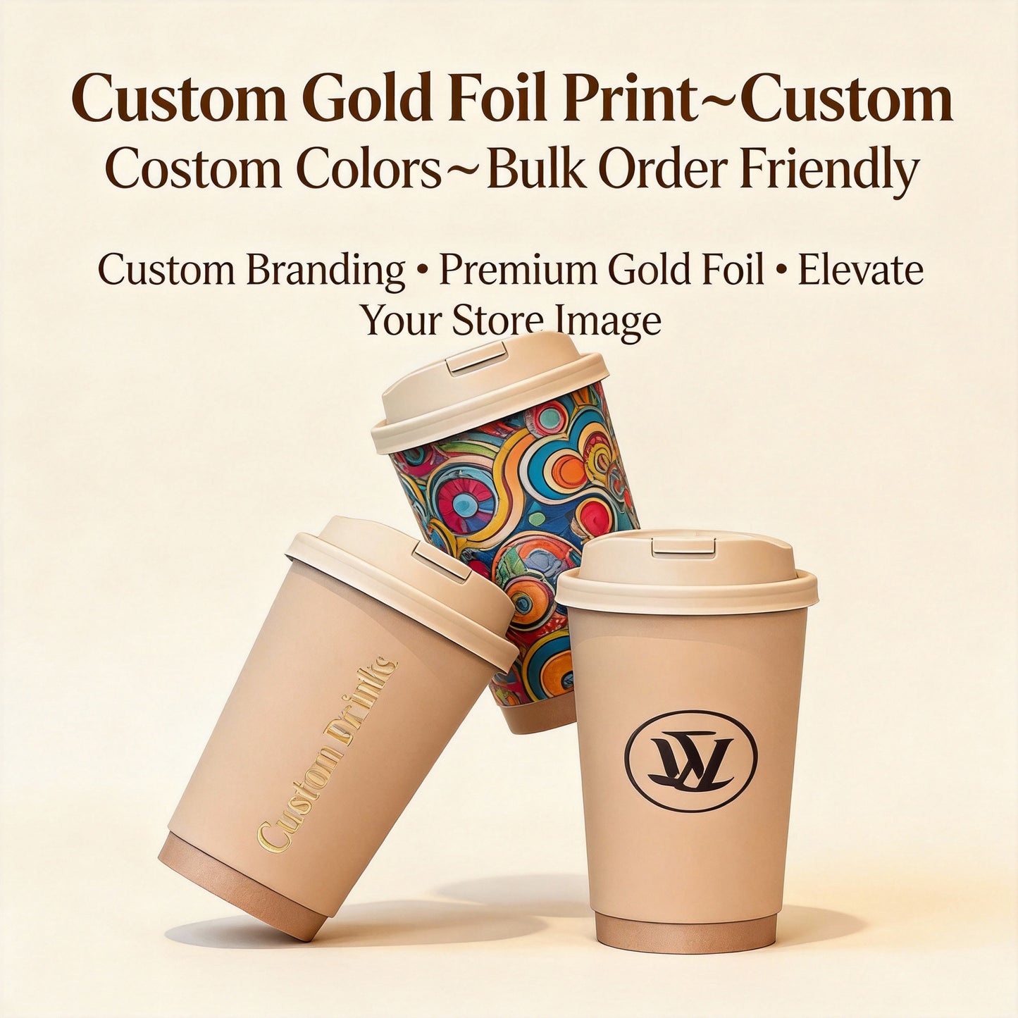 12oz Hot-Selling Snowy Color Coated Paper Cups Wholesale with Sealing Lids for Commercial Takeaway Coffee & Milk Tea
