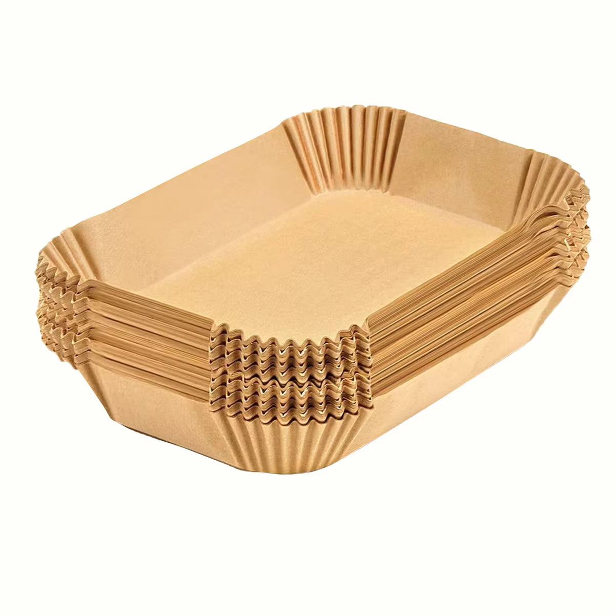Rectangular Air Fryer Paper, 8.6x5.5 Inch, for Air Fryer, Non-Stick & Disposable, 100 Pcs