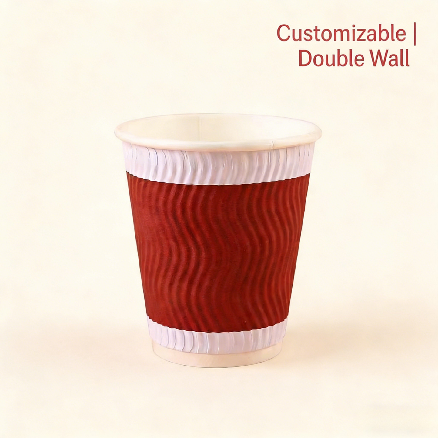 Disposable Double Wall Paper Cup with Lid - Customizable, Heat Insulated & Anti-Scalding for Hot Coffee & Tea