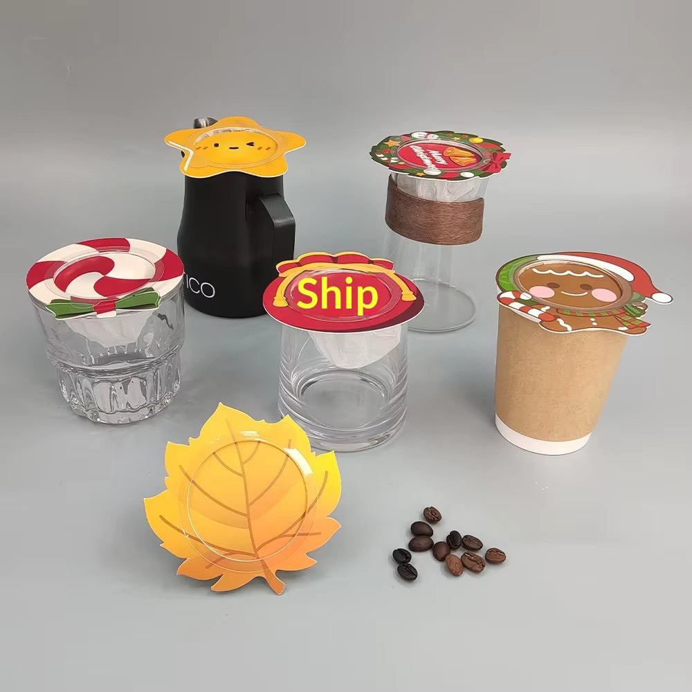 Disposable UFO Coffee Filter, Paper Drip Bag, Custom Logo Available, 100 Pcs, Eco-Friendly