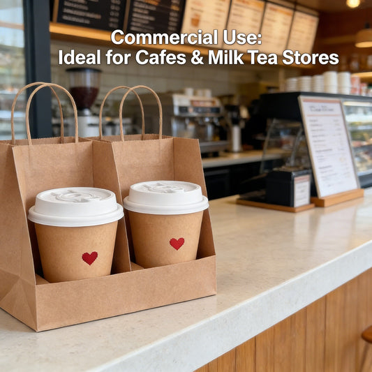 12oz Kraft Paper Cups Wholesale Hot Sale Disposable Coffee Cups for Cafes Milk Tea Shops Commercial Takeaway