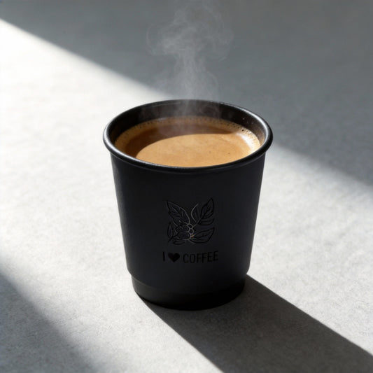 Wholesale Disposable Double Wall Paper Cups Black Velvet for Hot Drinks Milk Tea & Coffee