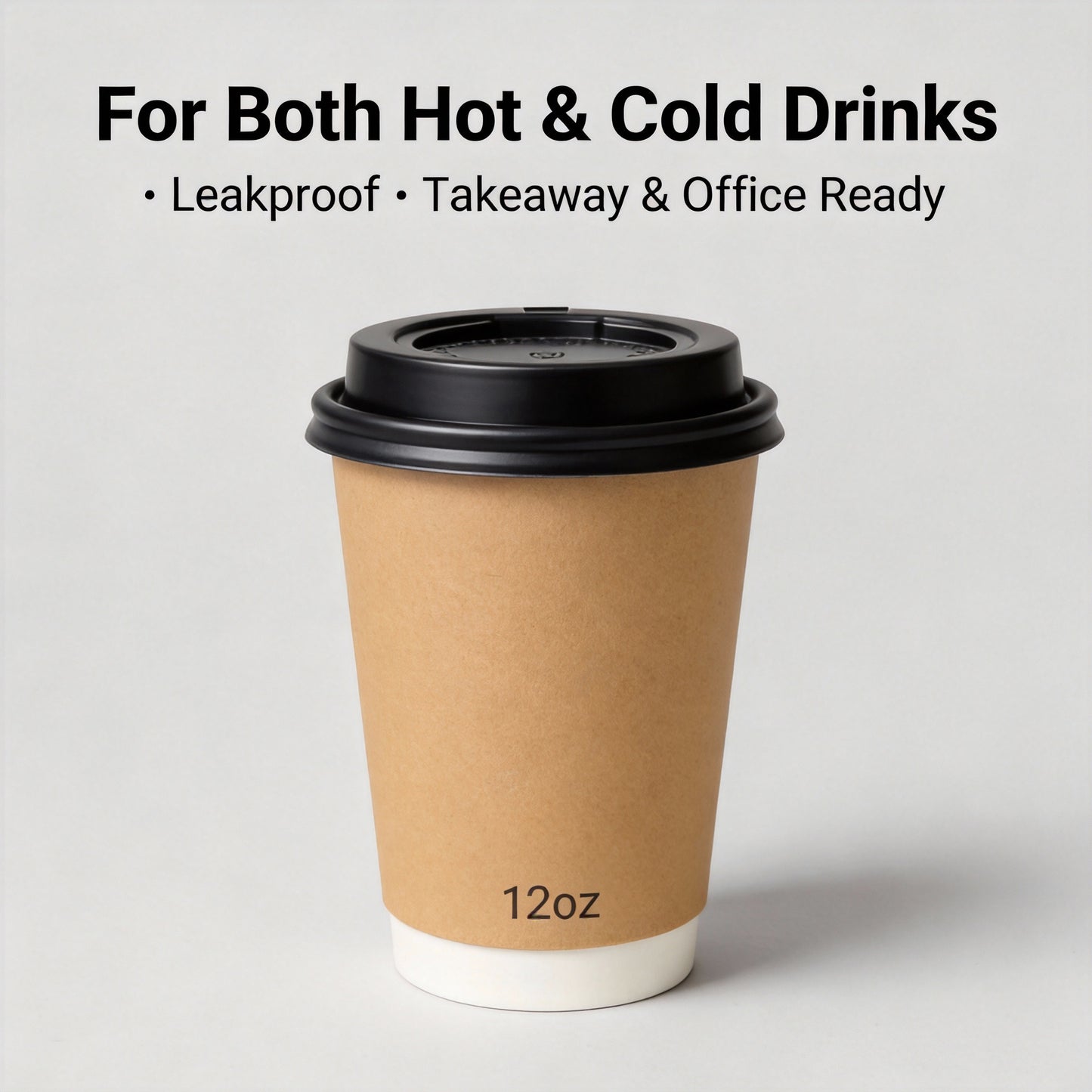 12oz Double Wall Kraft Paper Coffee Cups Thickened Hollow Insulated Lid for Takeaway Milk Tea Wholesale