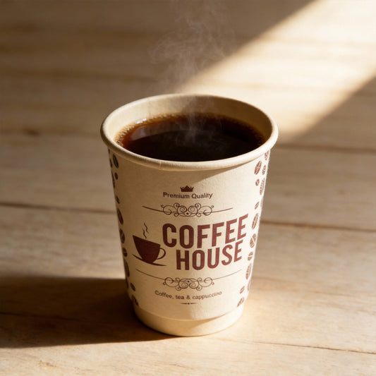 Wholesale Premium Thickened Double Wall Coffee Cups Eye-catching Custom Logo Print for Hot Drink Branding