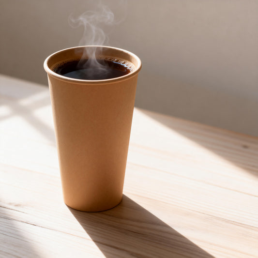 Manufacturer Wholesale Single Wall Thickened Kraft Paper Cups Disposable with Custom Logo for Hot & Cold Drinks