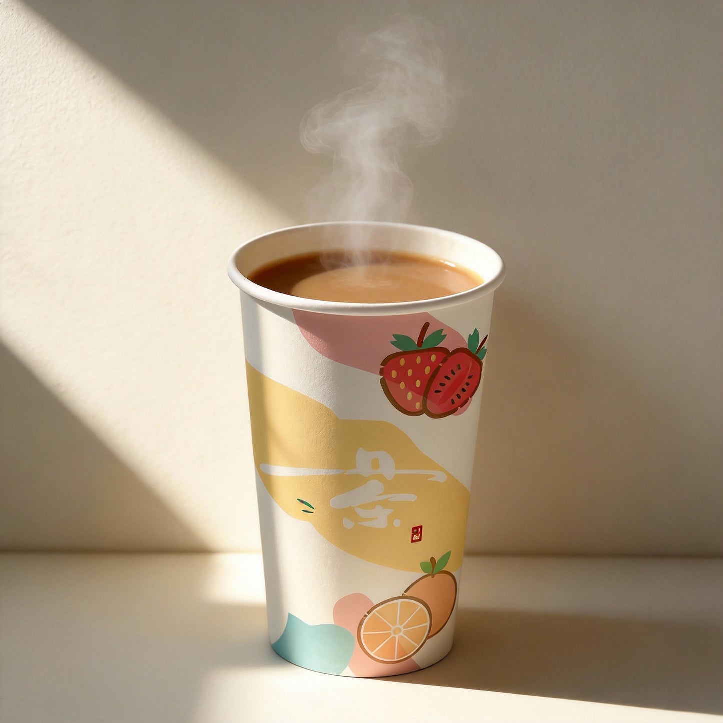 Hot-selling Wholesale 16oz Single Wall Paper Cups Custom Food-Grade Recyclable Disposable with Lids for Milk Tea & Coffee