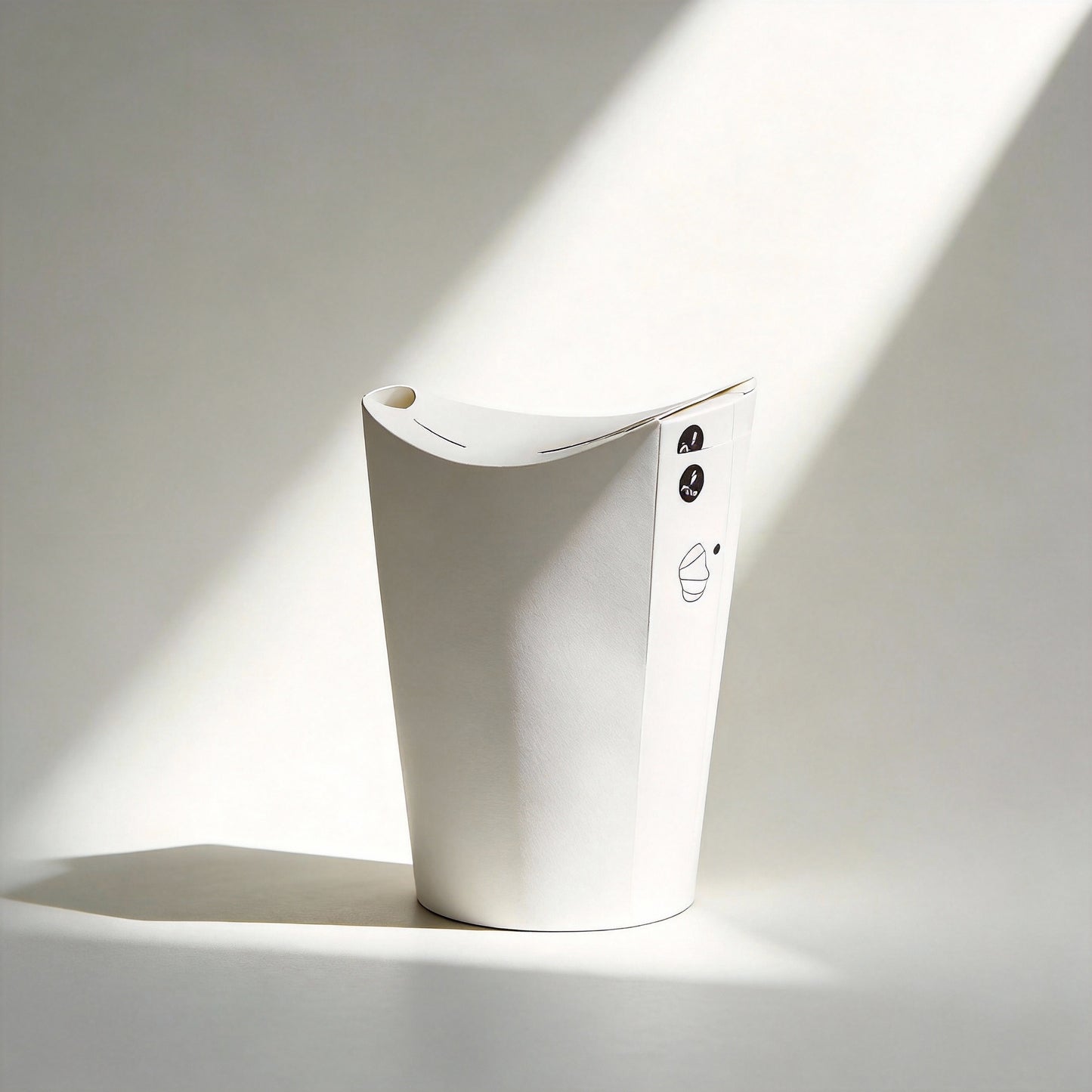 Disposable Folding Sealed Butterfly Paper Cups 16oz with Lids Customizable with Logo for Coffee, Milk Tea & Beverage Use