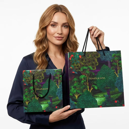 Medium Textured Paper Gift Bags, 10x5x13 Inch Specialty Paper Bags with Twisted Handles for Retail