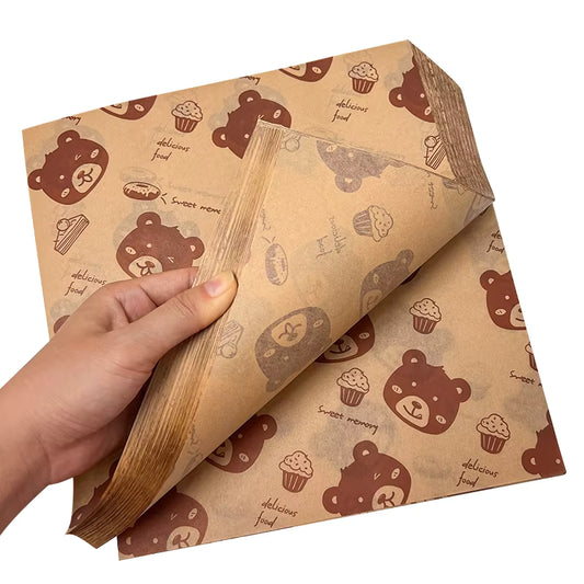 Vintage Patterned Greaseproof Paper, Decorative Design for Artisan Bakeries & Premium Packaging