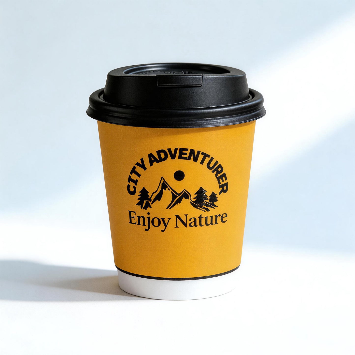 Lid-included Paper Cup - Disposable Thickened Double-layer Insulated Cup for Commercial Takeaway Hot Drinks & Coffee