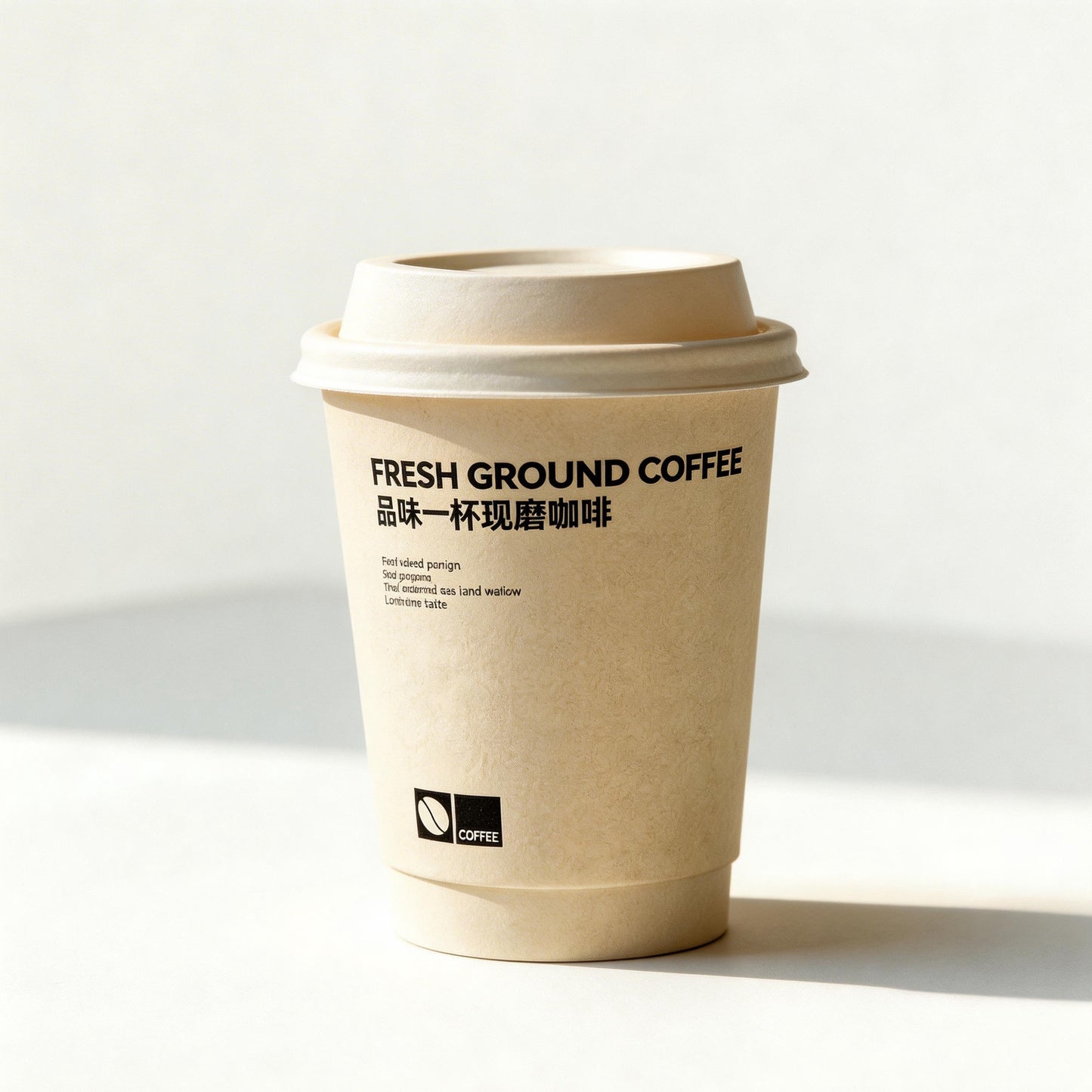Bamboo Pulp Disposable Coffee Cups Wholesale Custom Logo Paper Cups with Lid for Hot Drinks & Milk Tea Commercial Takeaway