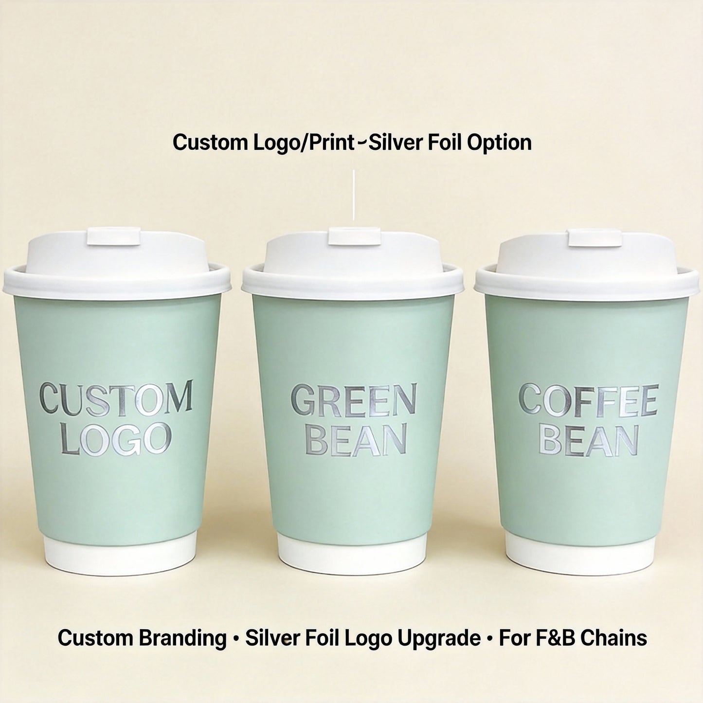 12oz Insulated Paper Cup Wholesale Silver Foil Thickened with Lid for Coffee Milk Tea Commercial Takeaway