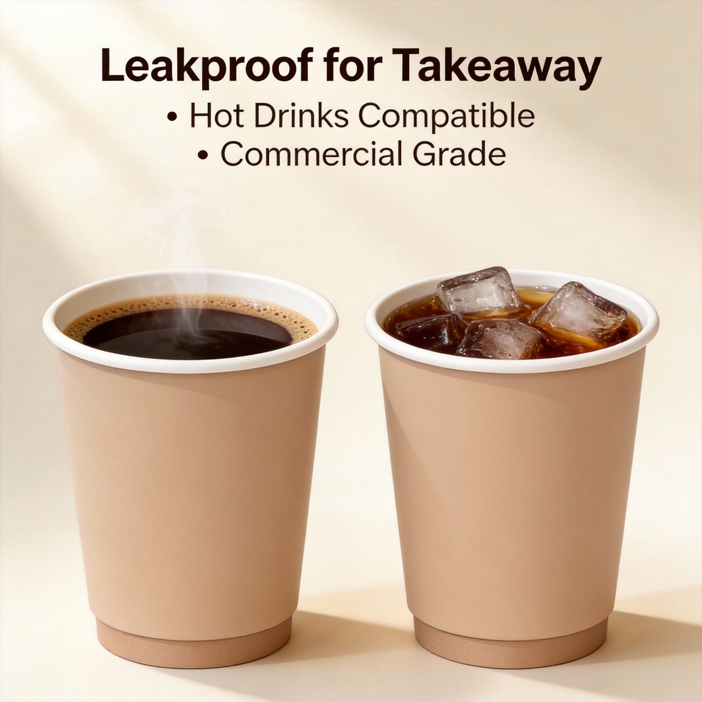 12oz Hot-Selling Snowy Color Coated Paper Cups Wholesale with Sealing Lids for Commercial Takeaway Coffee & Milk Tea