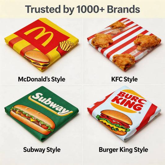 Custom Greaseproof Wrapping Paper, Food Grade & Oil Proof, for Brands, Cafes & Restaurants, OEM Service