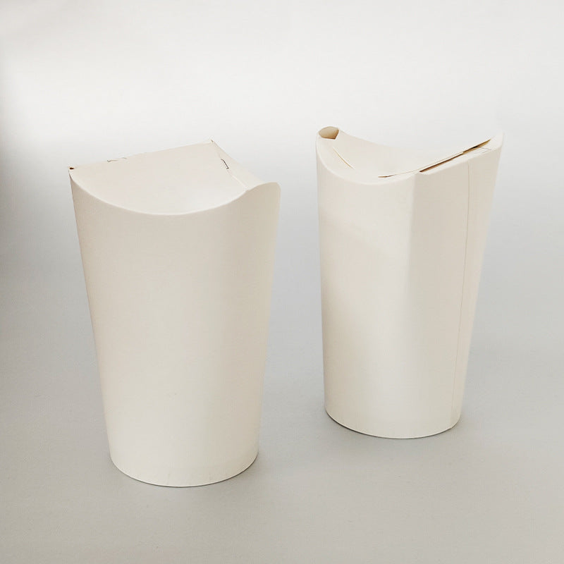 Disposable Folding Sealed Butterfly Paper Cups 16oz with Lids Customizable with Logo for Coffee, Milk Tea & Beverage Use