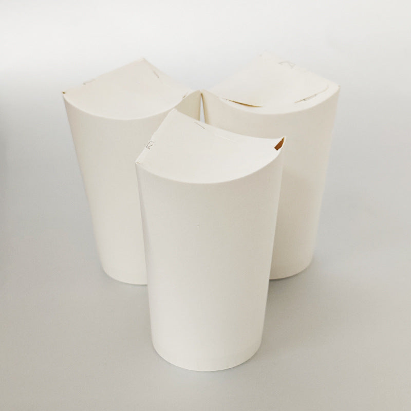 Disposable Folding Sealed Butterfly Paper Cups 16oz with Lids Customizable with Logo for Coffee, Milk Tea & Beverage Use