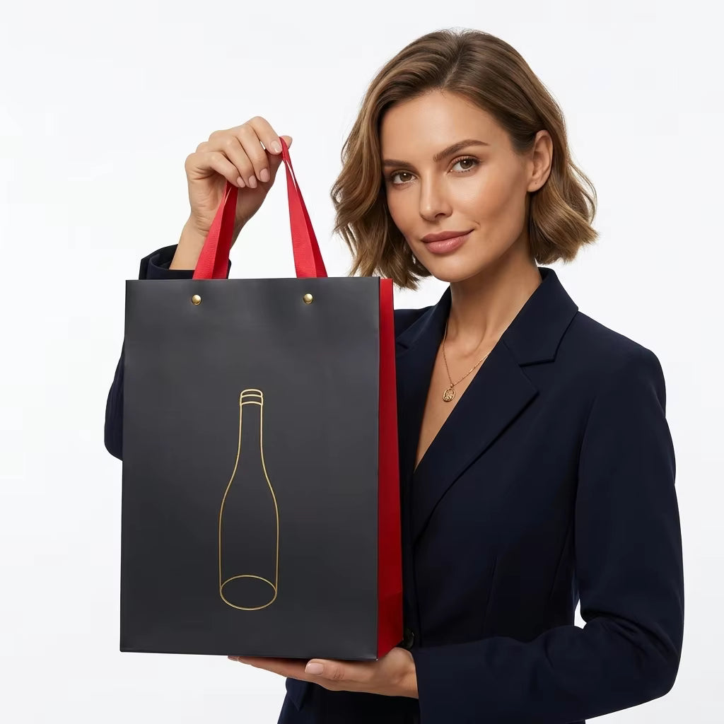 Custom White Cardboard Bags with Hot Stamping, 250gsm Paper Shopping Bags with Gold Foil Logo for Luxury Brand
