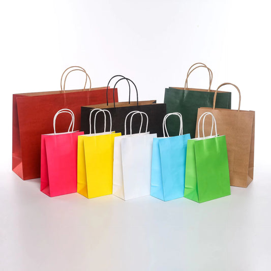 Thickened Embossed Kraft Paper Tote Bags Custom Packaging Takeout Bags Small Handle Youchang Brand