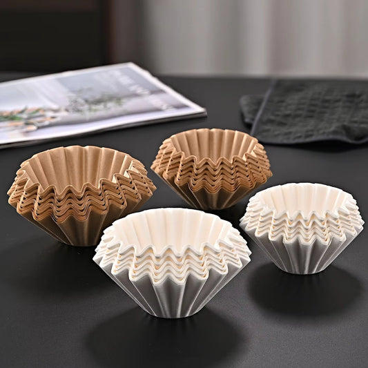 Unbleached Flat Bottom Coffee Filters Size 2, Natural Brown, for Pour Over, Compostable & Eco-Friendly, 50 Count